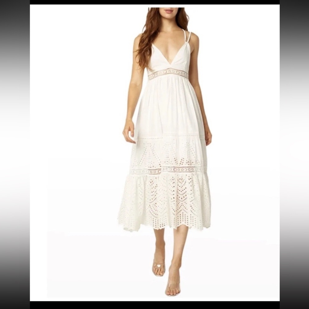 NWT Misa Los Angeles Eyelet Embroidered Allegra Dress.